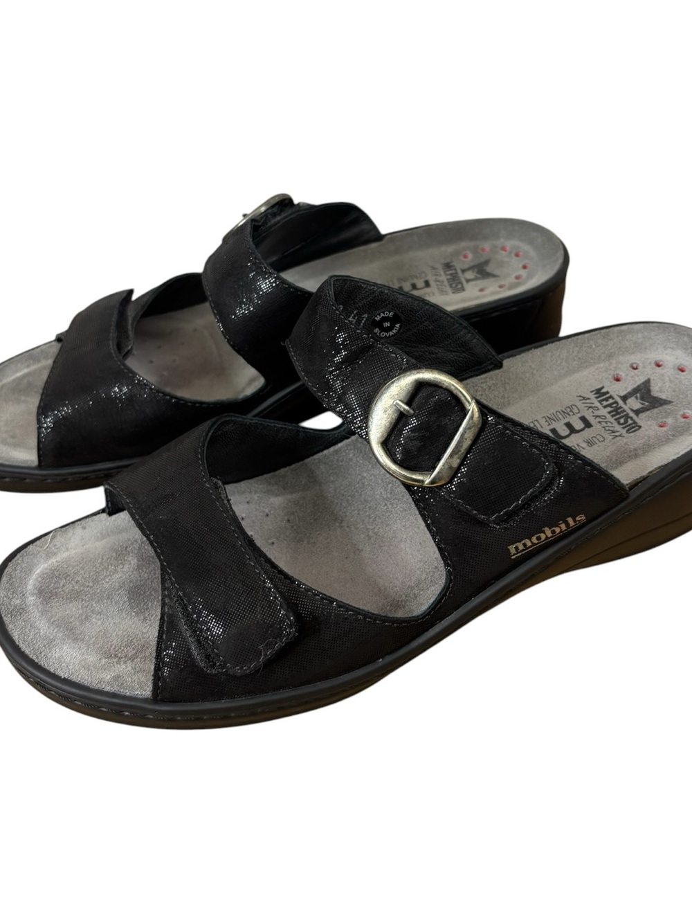 Mephisto Air-Relax women's Slides Wedge sandals black EU 11 EU 41